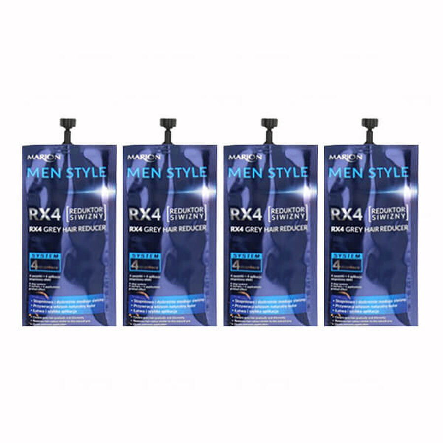 Marion Men Style RX4, Reducător de păr gri, 109 Grey, 4 x 15 ml
