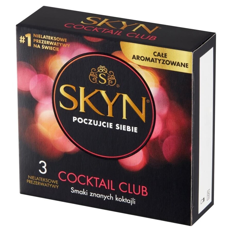 Buy Unimil Skyn Cocktail Club Flavored Latex Free Condoms 3 Pack Unimil Skyn Cocktail Club Flavored Latex Free Condoms 3 Pack