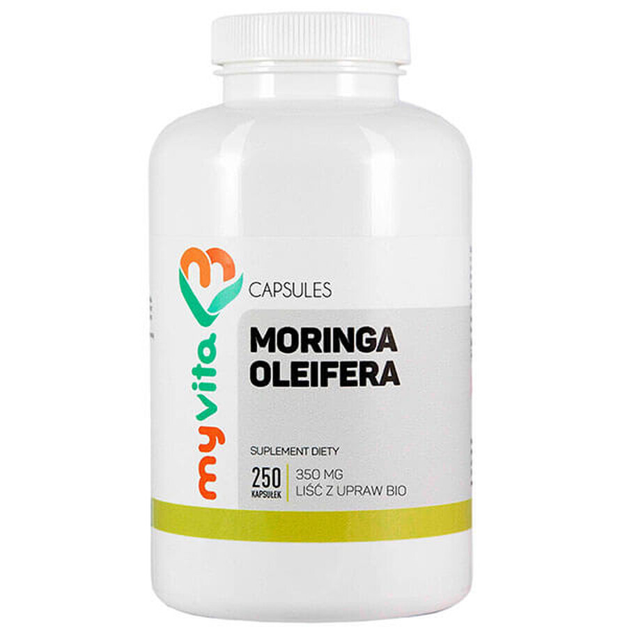 Buy MyVita Moringa oleifera, organically grown leaf, 250 capsules MyVita Moringa oleifera, organically grown leaf, 250 capsules