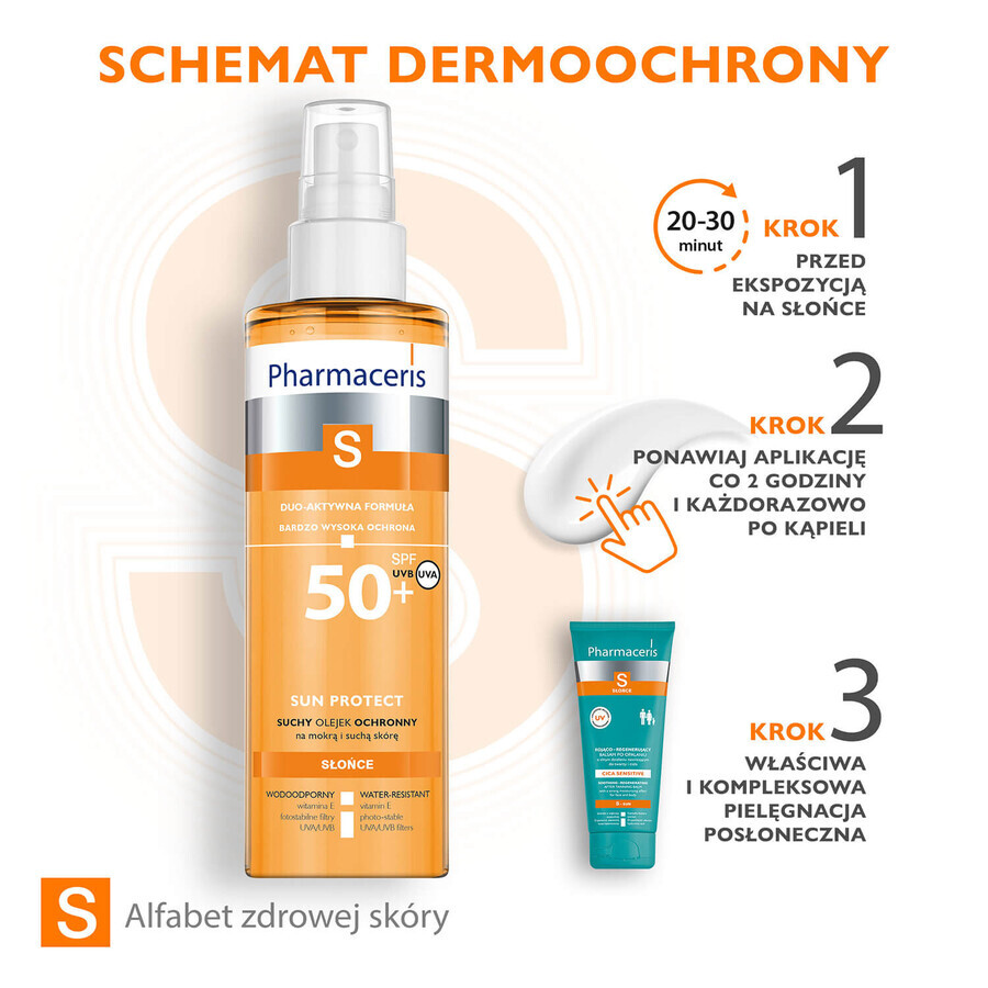 Olio secco protettivo per il corpo SPF50+ Pharmaceris S 200ml Olio secco protettivo per il corpo SPF50+ Pharmaceris S 200ml