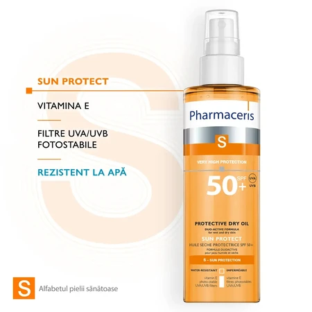 Pharmaceris S Sun Protect, Dry protective body oil, SPF 50+, 200 ml