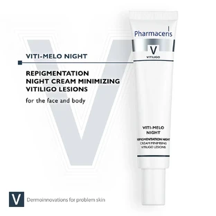 Pharmaceris V Viti-Melo Nuit, crème repigmentante réduisant la surface des taches de vitiligo la nuit, 40 ml