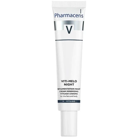 Pharmaceris V Viti-Melo Nuit, crème repigmentante réduisant la surface des taches de vitiligo la nuit, 40 ml
