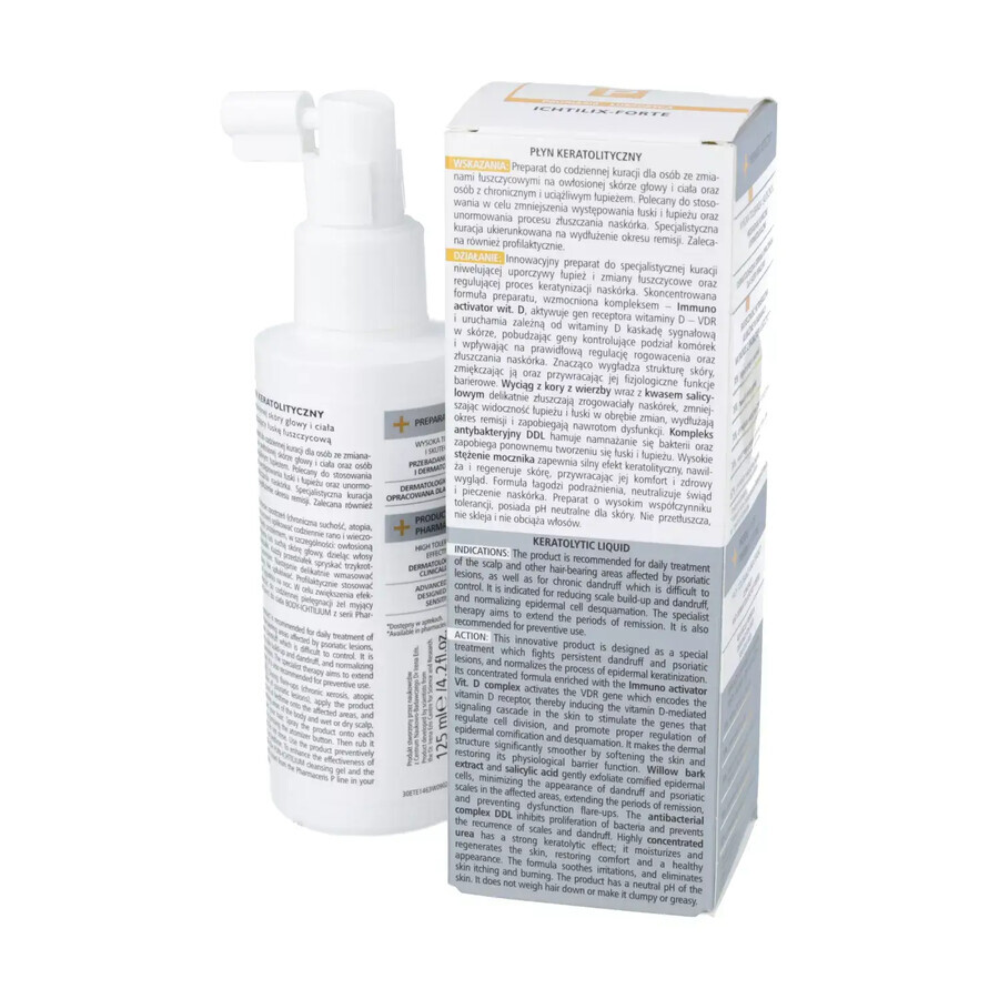 Pharmaceris P Ichtilix Forte, keratolytische Flüssigkeit gegen Psoriasis, 125 ml
