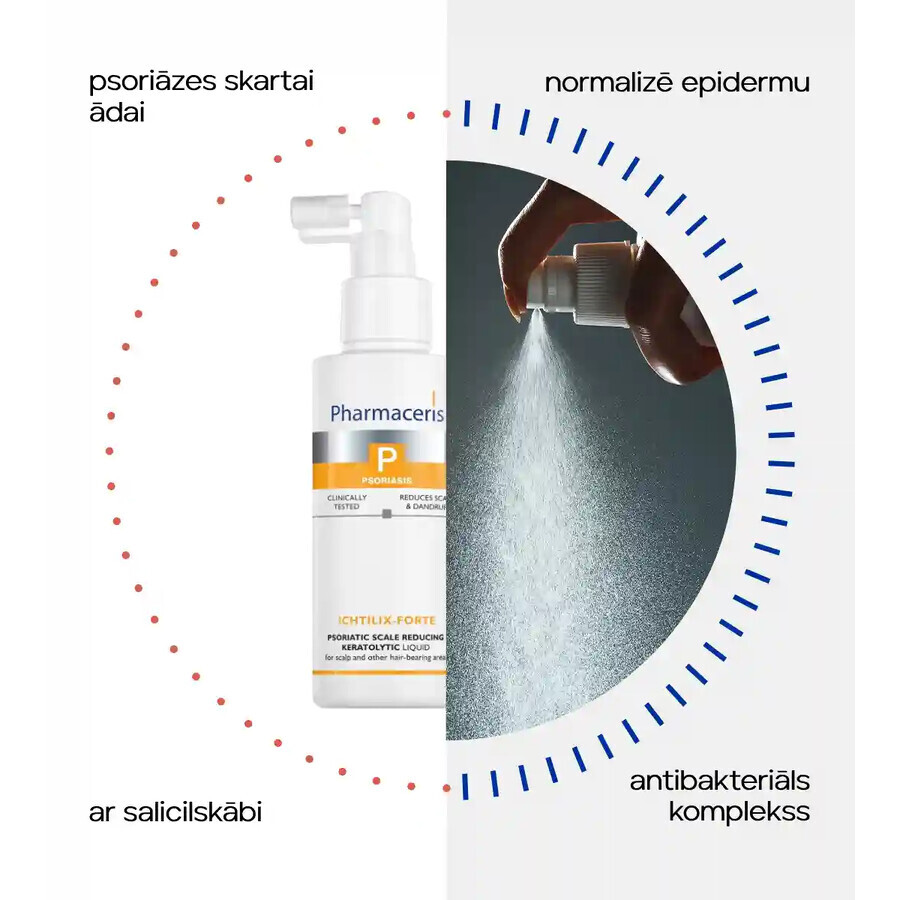 Pharmaceris P Ichtilix Forte, keratolytische Flüssigkeit gegen Psoriasis, 125 ml