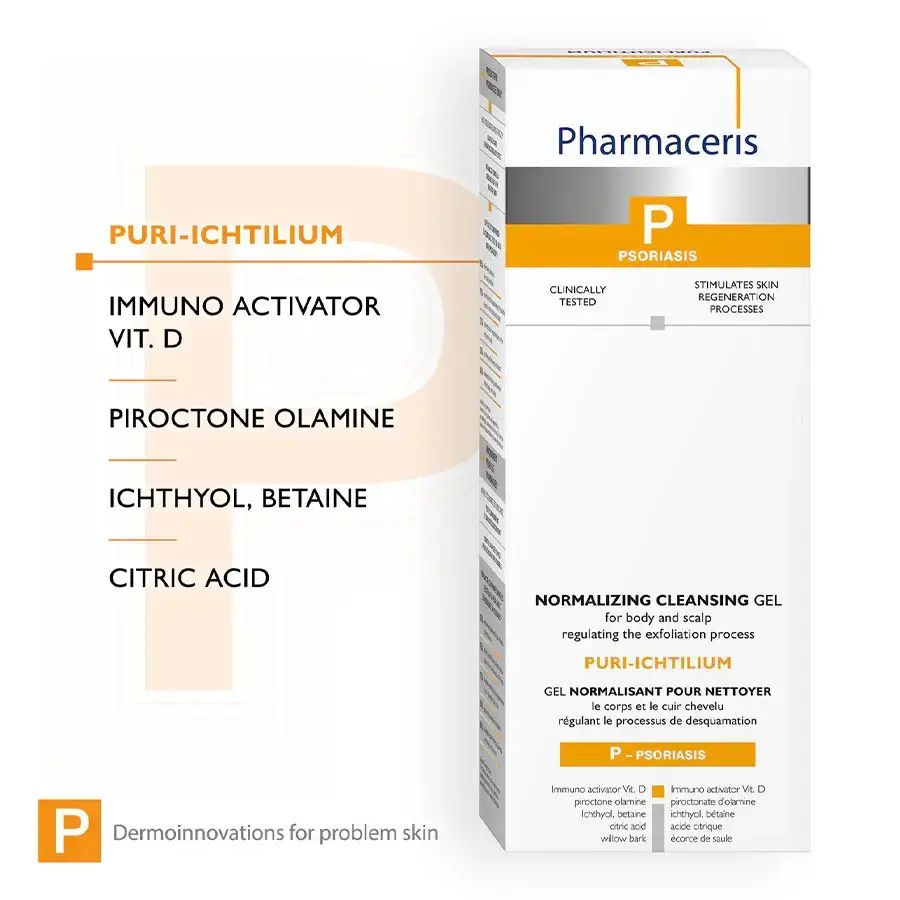 Pharmaceris P Puri Ichtilium, Cleansing gel for body and scalp, 250 ml