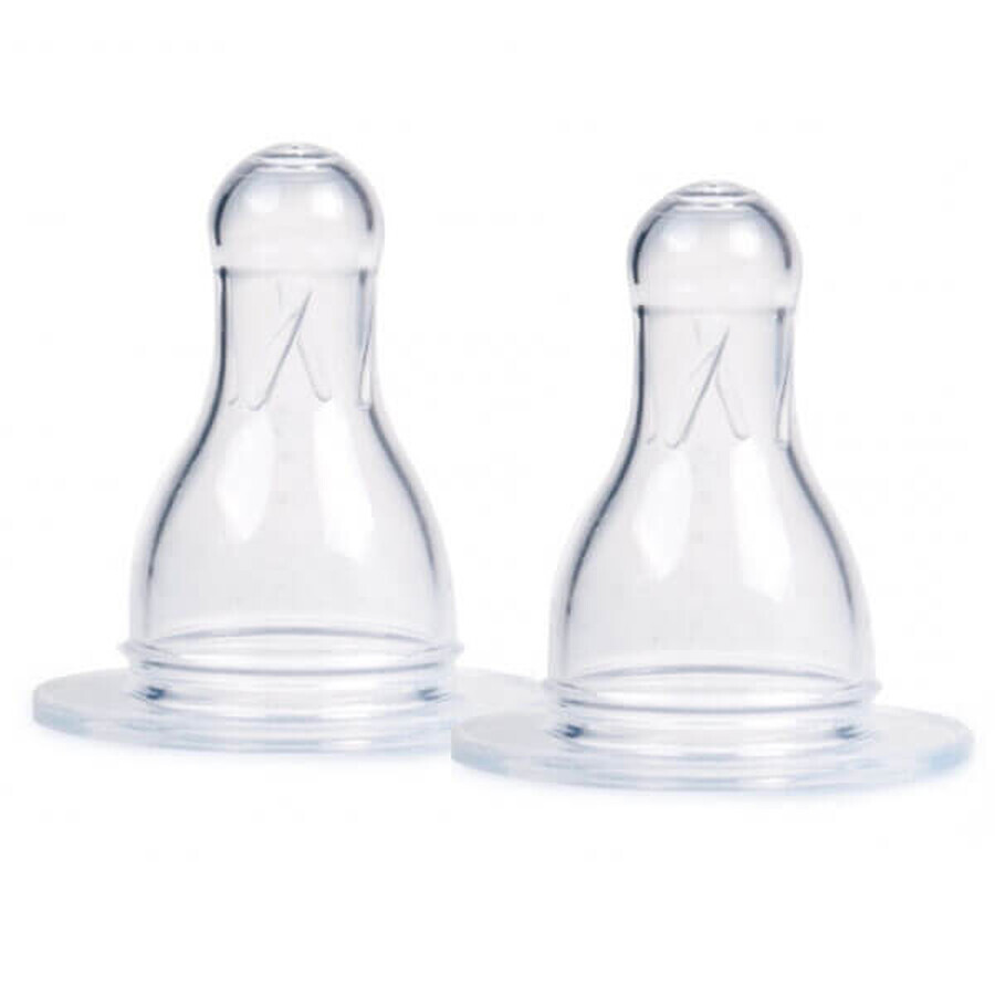 Buy Canpol Babies Baby Bottle Nipple, Silicone, Round, 3 Streams, 2 Pieces Canpol Babies Baby Bottle Nipple, Silicone, Round, 3 Streams, 2 Pieces
