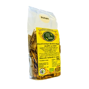 Galletas integrales de sésamo bio, 200 g, Ecomania