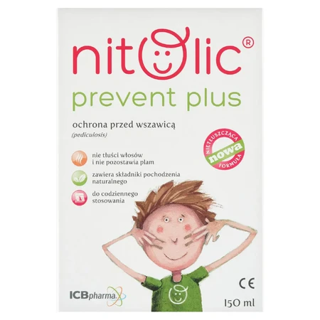 Pipi Nitolic Prevent Plus, espray para la protección contra los piojos, 150 ml