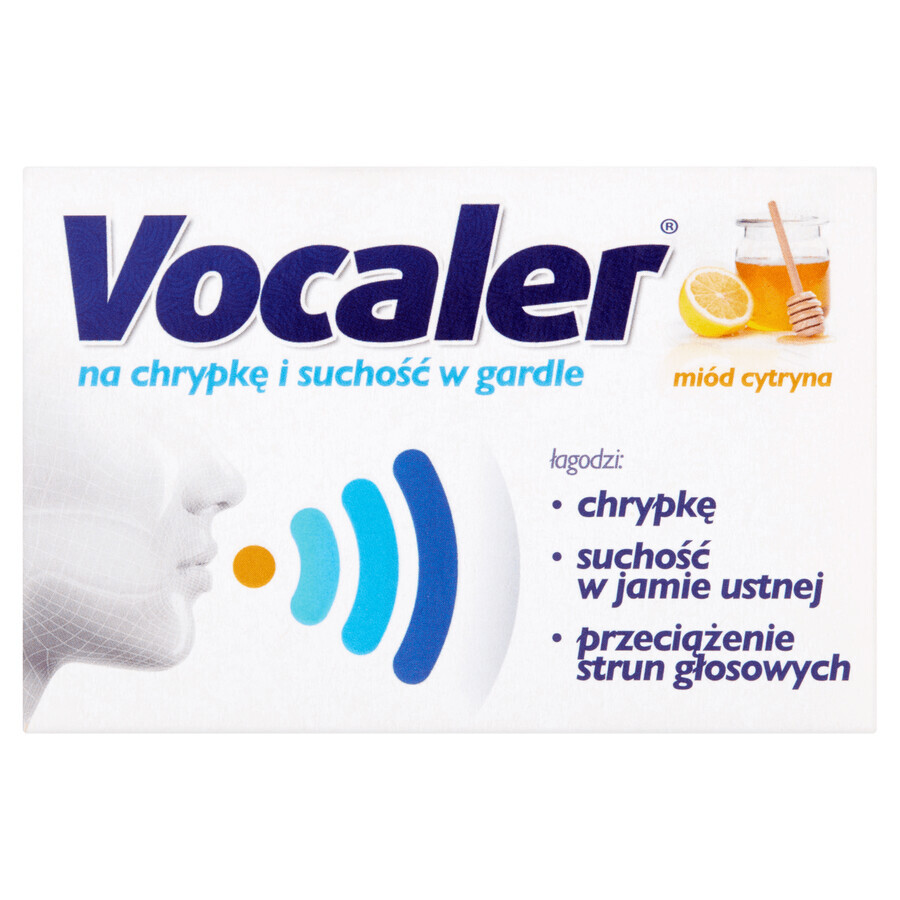 Shop Vocaler Zitrone Honig Pastillen, 12 Stück. Vocaler Zitrone Honig Pastillen, 12 Stück.