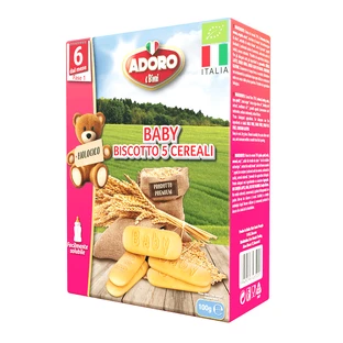 Galletas con 5 cereales BIO, 100 g, Adoro Bimbi