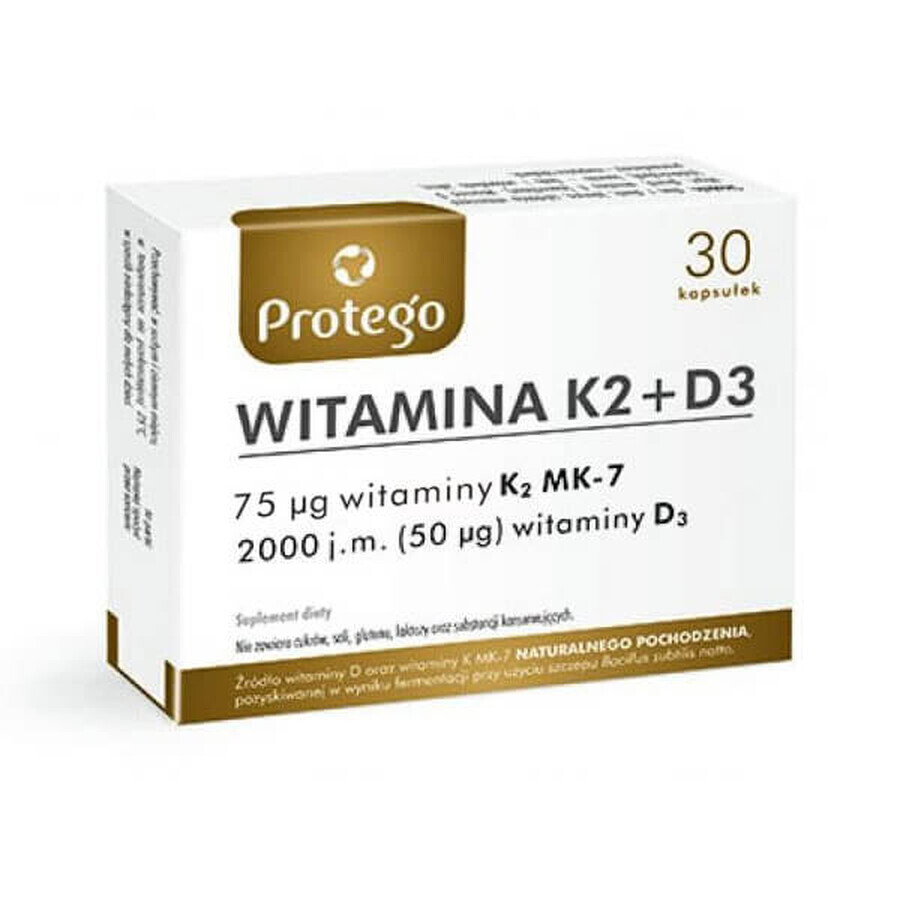 Buy Protego Vitamin K2 + D3, 30 capsules Protego Vitamin K2 + D3, 30 capsules