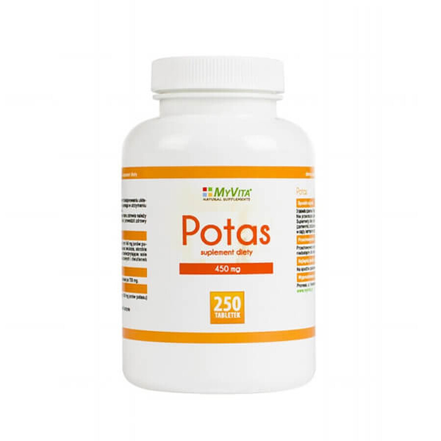Cumpără MyVita Potassium, citrat de potasiu, 250 comprimate MyVita Potassium, citrat de potasiu, 250 comprimate