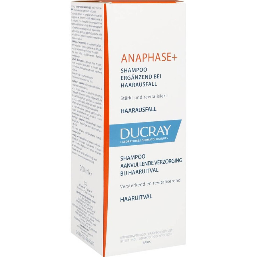 Ducray Anaphase+, shampoo tegen haaruitval, versterkt en geeft volume, 200 ml