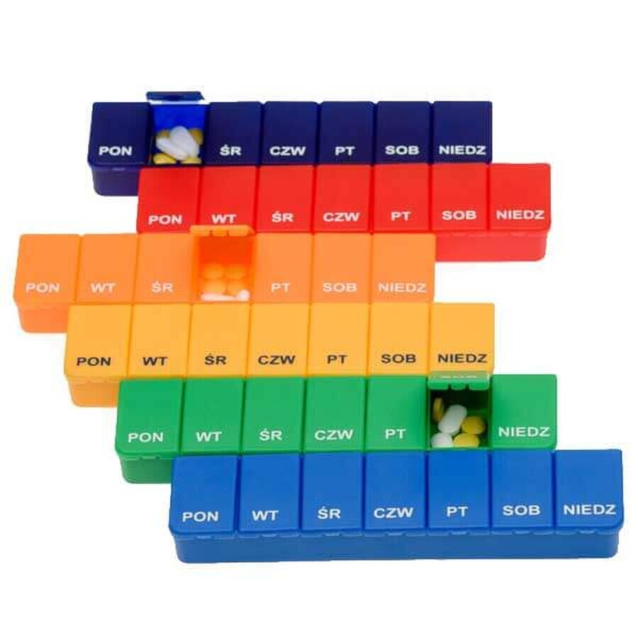 Shop Wochenpillenbox für die tägliche Dosierung von Medikamenten, 1 Stück Wochenpillenbox für die tägliche Dosierung von Medikamenten, 1 Stück