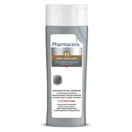 Pharmaceris H, Stimutone, shampooing pour ralentir le processus de grisonnement et stimuler la croissance des cheveux, 250 ml