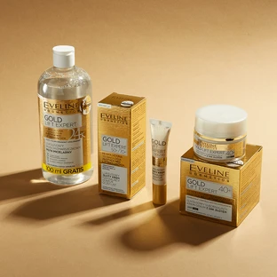 Eveline Cosmetics Gold Lift Expert 40+, lujoso suero-crema reafirmante con oro de 24 quilates, para el día y la noche, 50 ml