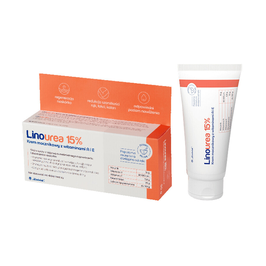 Comprar Linourea 15%, crema de urea con vitaminas A y E, 50 g Linourea 15%, crema de urea con vitaminas A y E, 50 g