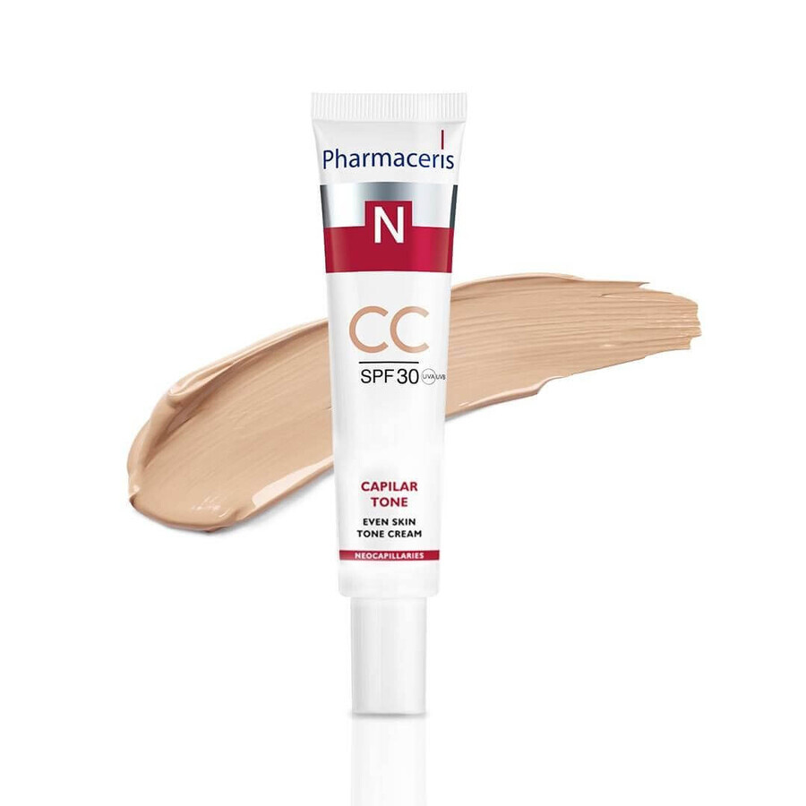 Pharmaceris N Capilar-Tone CC, Tonic cream, vascular and hyperreactive skin, SPF 30, 40 ml