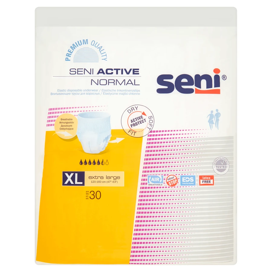Seni Active Normal, saugfähige Höschen, Extra Large, 120-160 cm, 30 Stück