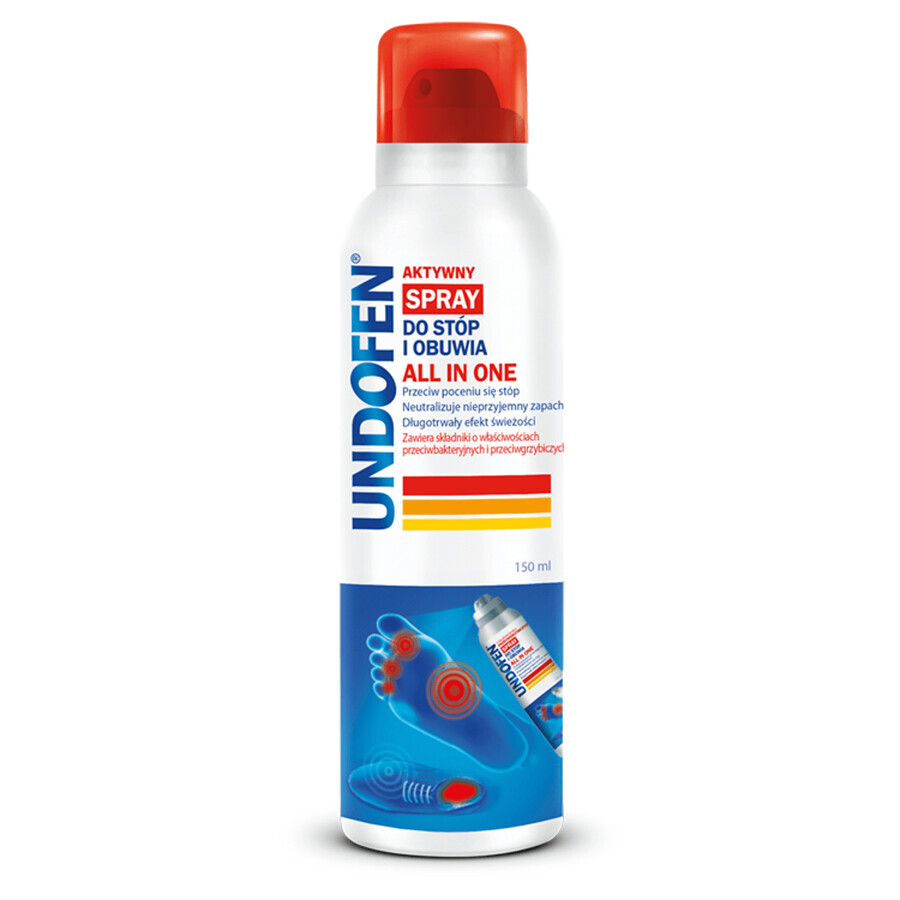 Acquista Spray Antimicotico 2-in-1 per Piedi e Calzature Undofen 150ml Spray Antimicotico 2-in-1 per Piedi e Calzature Undofen 150ml
