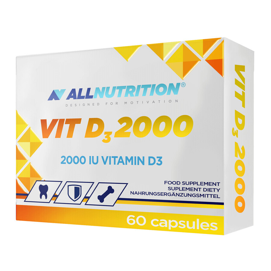 Buy Allnutrition Vit D3 2000, vitamin D 2000 IU, 60 capsules Allnutrition Vit D3 2000, vitamin D 2000 IU, 60 capsules
