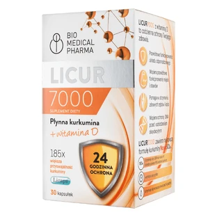 Kurkuma-Kapseln mit Vitamin D, Licur 7000, 30 Kapseln