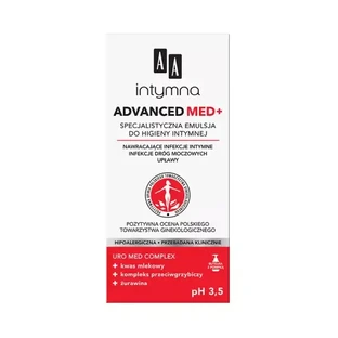 Intimate Advanced Med+, Spezial Emulsion für die Intimhygiene, Advanced pH 3,5, 300 ml.