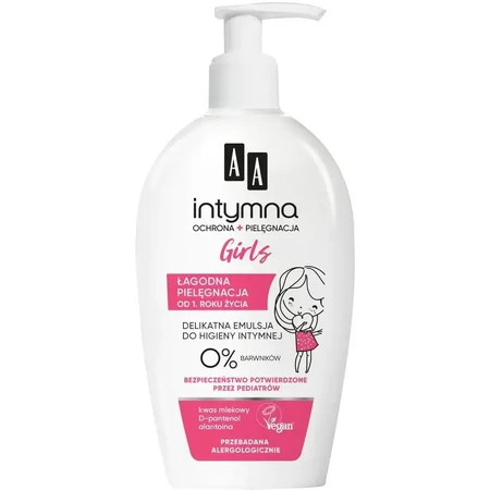 AA Intimate Baby Girl, emulsión cremosa para la higiene íntima a partir de 1 año, 300 ml