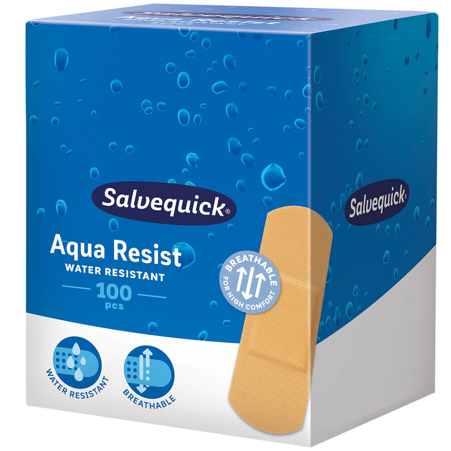 Comprar Salvequick Aqua Resist, tiritas impermeables, 25 mm x 72 mm, 100 unidades Salvequick Aqua Resist, tiritas impermeables, 25 mm x 72 mm, 100 unidades