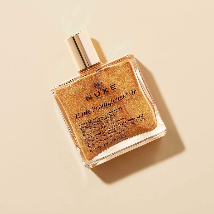 Nuxe Huile Prodigieuse Or, droge olie met gouddeeltjes voor lichaam, gezicht en haar, 100 ml Nuxe Huile Prodigieuse Or, droge olie met gouddeeltjes voor lichaam, gezicht en haar, 100 ml