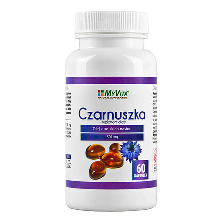 Winkel op MyVita Zwarte komijn, Poolse zaadolie, 60 capsules MyVita Zwarte komijn, Poolse zaadolie, 60 capsules