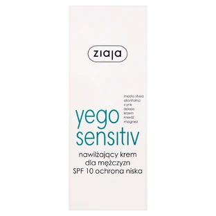 Ziaja Yego Sensitiv, crème hydratante, SPF 10, 50 ml