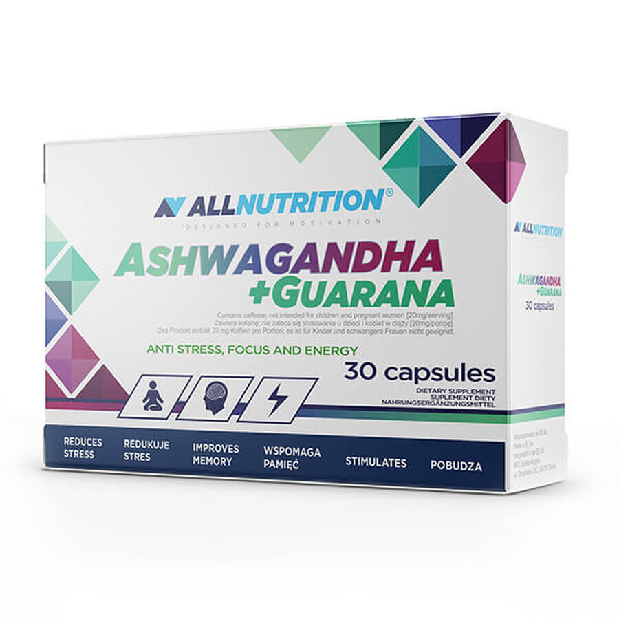 Buy Allnutrition Ashwagandha + Guarana, 30 capsules Allnutrition Ashwagandha + Guarana, 30 capsules