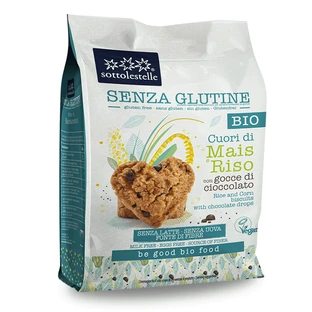 Gluten-free vegan biscuits with eco chocolate, 250 g, Sottolestelle