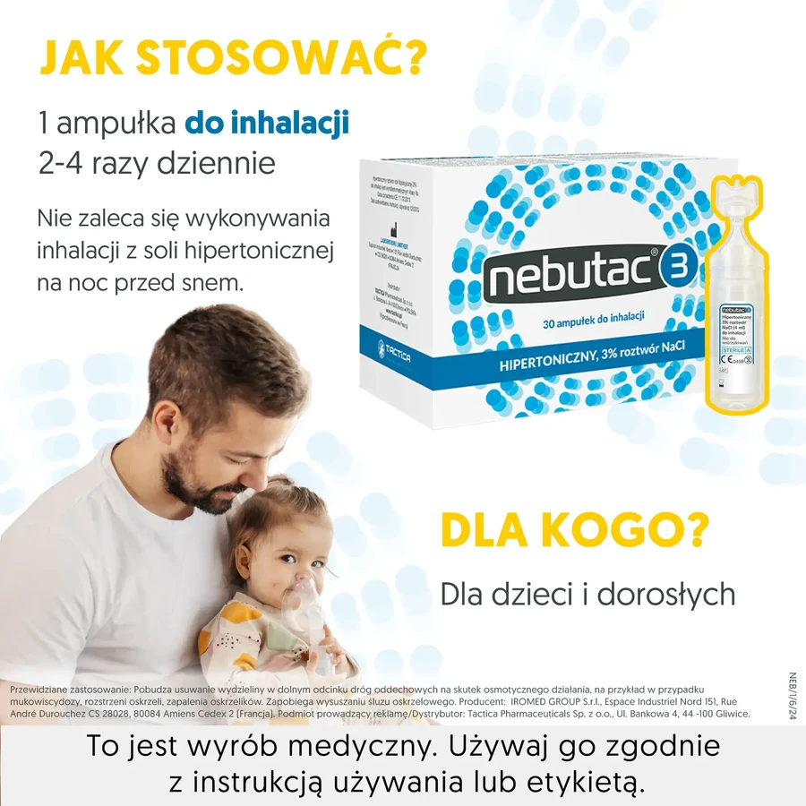 Nebutac 3 Inhalationslösung, 3%, 30 Ampullen x 4 ml
