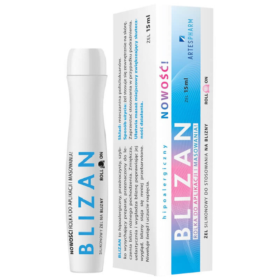Cumpără Blizan, gel de silicon pentru cicatrici, roll-on, 15 ml Blizan, gel de silicon pentru cicatrici, roll-on, 15 ml