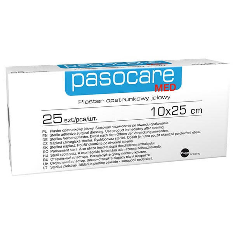 Shop Verbandspflaster Pasocare Med, steril, 10 cm x 25 cm, einzeln verpackt Verbandspflaster Pasocare Med, steril, 10 cm x 25 cm, einzeln verpackt