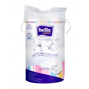 Bella Cotton, almohadillas de algodón ovaladas, 40 uds.