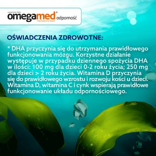 Omegamed Immunity 3+, DHA de algas, para niños mayores de 3 años, 30 pastillas de gel