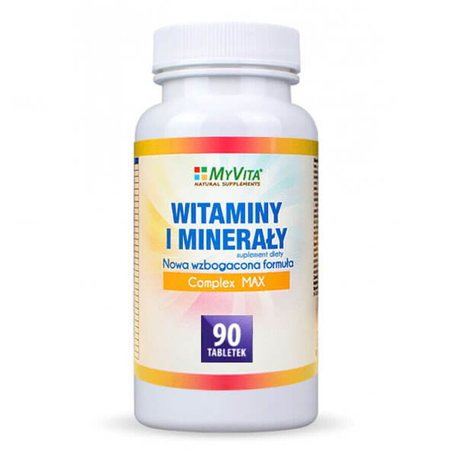 Cumpără MyVita Vitamine & Minerale Complex Max, 90 comprimate MyVita Vitamine & Minerale Complex Max, 90 comprimate