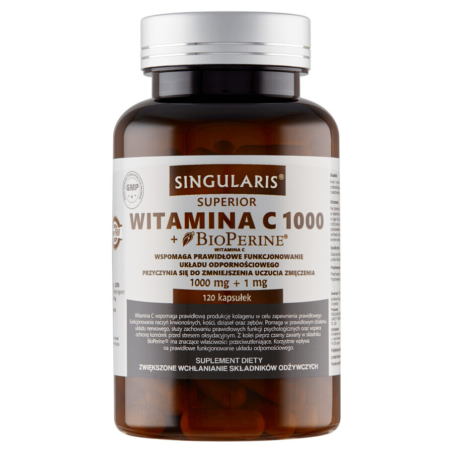 Shop Singularis Premium Vitamin C 1000 + Bioperine 120 Kapseln Singularis Premium Vitamin C 1000 + Bioperine 120 Kapseln