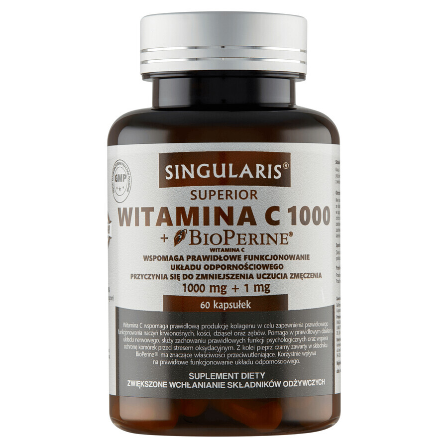 Buy Singularis Superior Vitamin C 1000 + Bioperine, 60 capsules Singularis Superior Vitamin C 1000 + Bioperine, 60 capsules