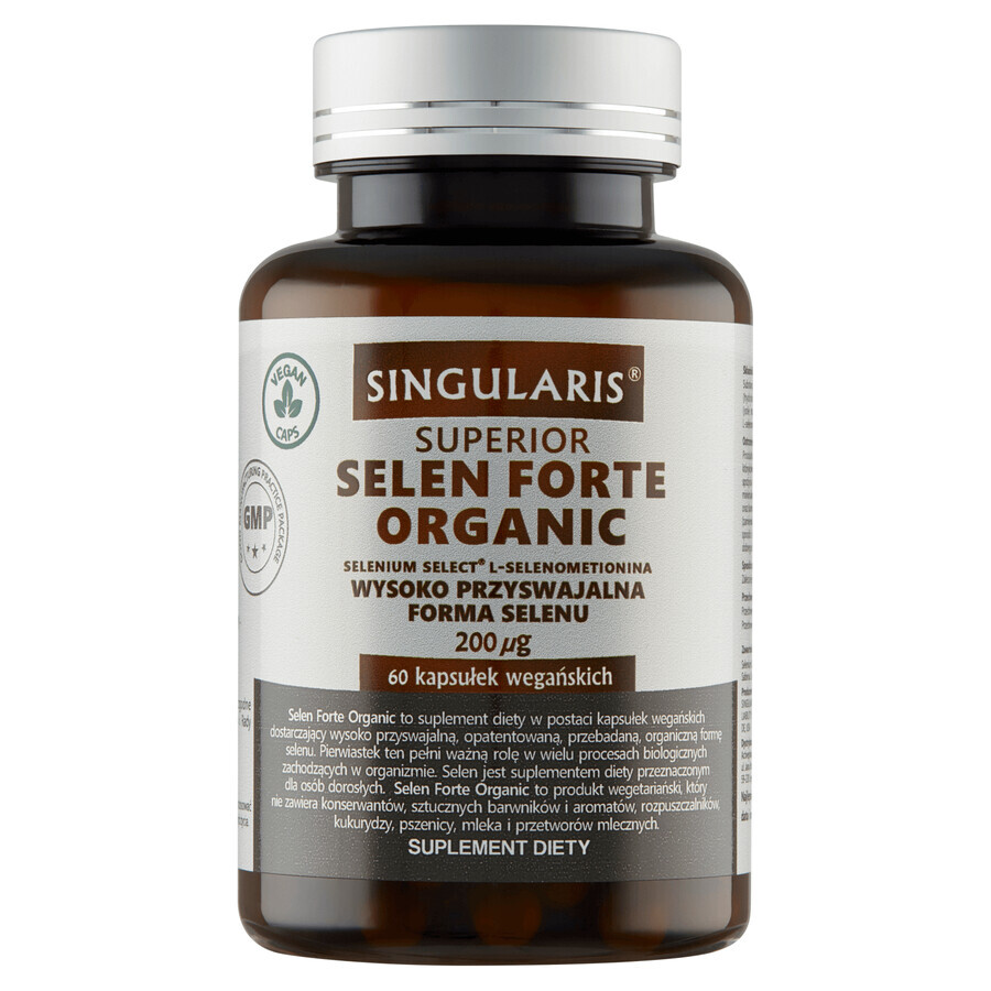 Boutique Singularis Superior, Selenium Forte Organic, 60 gélules Singularis Superior, Selenium Forte Organic, 60 gélules