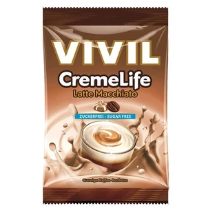 Caramelos sabor Latte Macchiato Creme Life sin azúcar, 60 g, Vivil