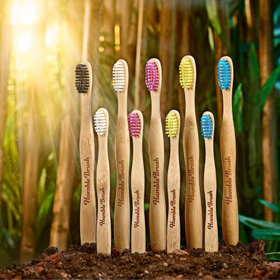 Buy Humble Brush, Toothbrush, Bamboo, Soft, Yellow, 1pc Humble Brush, Toothbrush, Bamboo, Soft, Yellow, 1pc