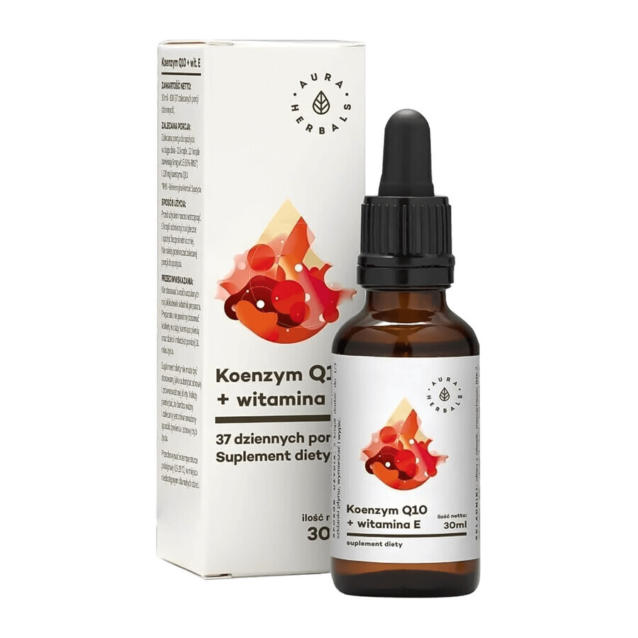 Cumpără Aura Herbals Coenzima Q10 + vitamina E picături, 30 ml Aura Herbals Coenzima Q10 + vitamina E picături, 30 ml