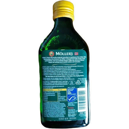 Gold Fish Oil with Omega-3, Lemon Flavor, 250 ml, Möller's