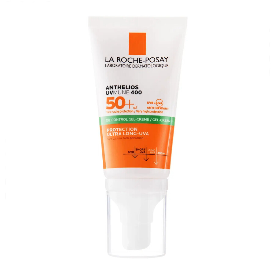 Cumpără La Roche-Posay Anthelios, Gel cremă de față matifiant, SPF 50+, 50 ml La Roche-Posay Anthelios, Gel cremă de față matifiant, SPF 50+, 50 ml