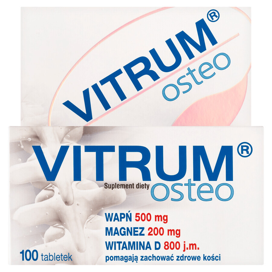 Acquista Vitrum Osteo Integratore Alimentare con Calcio, Magnesio e Vitamina D - 100 compresse Vitrum Osteo Integratore Alimentare con Calcio, Magnesio e Vitamina D - 100 compresse